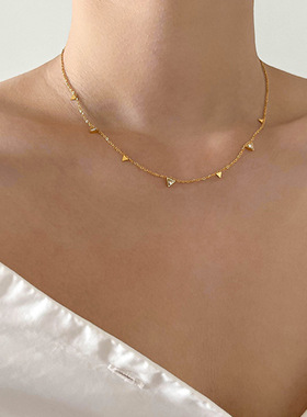 法式高级感水晶流苏项链女精致颈链简约时尚百搭轻奢小众锁骨链