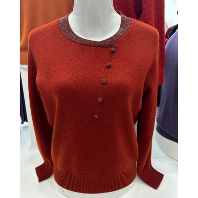 中老年妈妈洋气小衫秋装2025新款