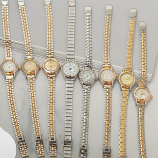 海达手表数字钢带个性复古手动机械表女表古董表库存全新