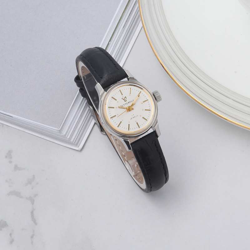 蝴蝶牌老古董大气全新机械女表