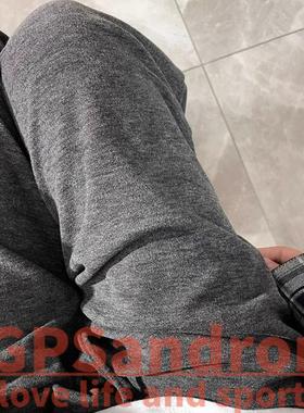 GP Sandron灰色裤子运动休闲裤糯米裤女士宽松直筒阔腿裤拖地长裤