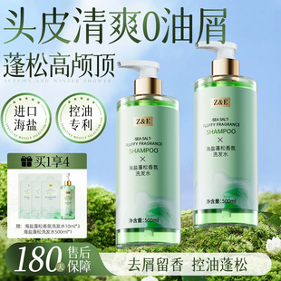 臻芝周一海盐洗发水臻芝控油去屑 无荧光剂 无硅油蓬松男女正品