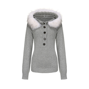 IAMCPLUS 可拆卸毛领毛衣 2025AW