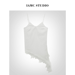IAMCPLUS 丝绒斜边吊带裙 2025AW