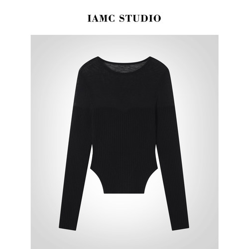 IAMCPLUS 2025AW 拼接针织上衣