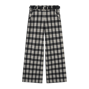 复古格子低腰毛呢裤 IAMCPLUS 2025AW