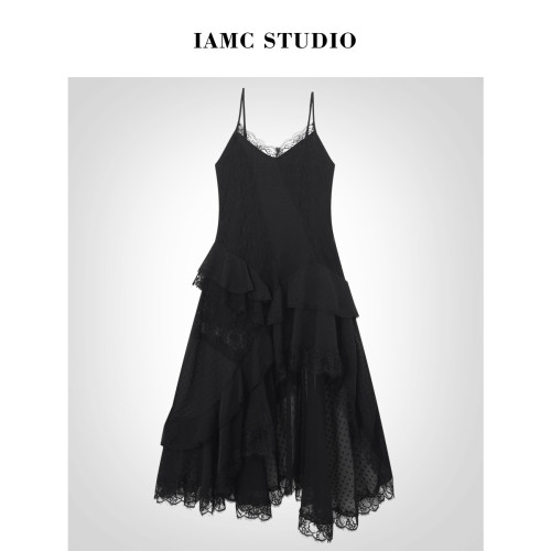 IAMCPLUS 2026SS 蕾丝吊带连衣裙