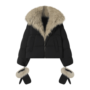 IAMCPLUS 拼皮毛休闲羽绒服外套 2025AW