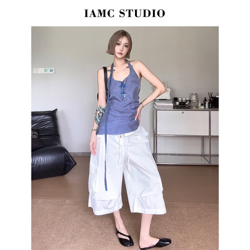 IAMCPLUS 2026SS 宽腰多扣中裤