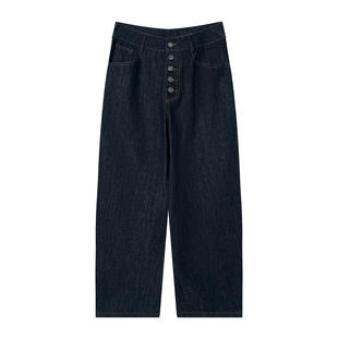 复古百搭原色阔腿加绒牛仔裤 IAMCPLUS 2025AW