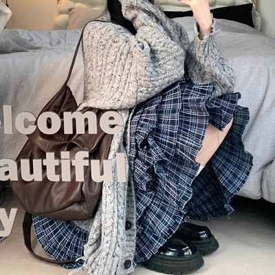 半身长裙复古蓬蓬蛋糕裙设计感裙