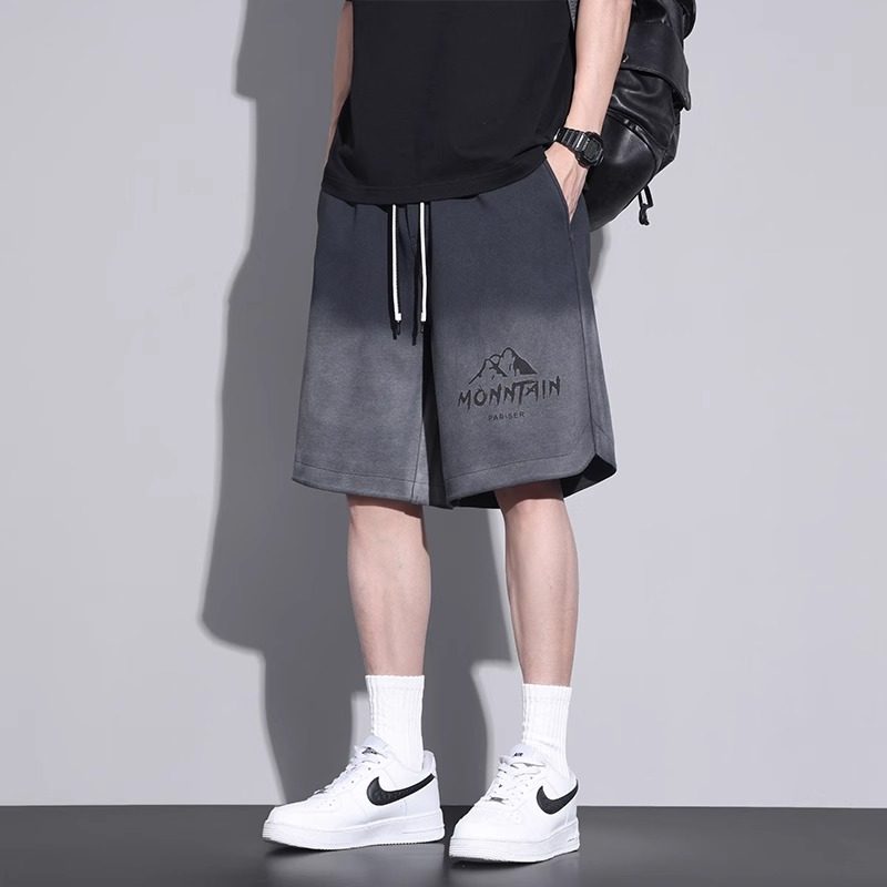休闲短裤男夏季2025新款宽松加肥加大码运动中裤夏天渐变五分裤子,男装,休闲裤,淘宝优惠券,粉丝福利购,淘宝优惠卷