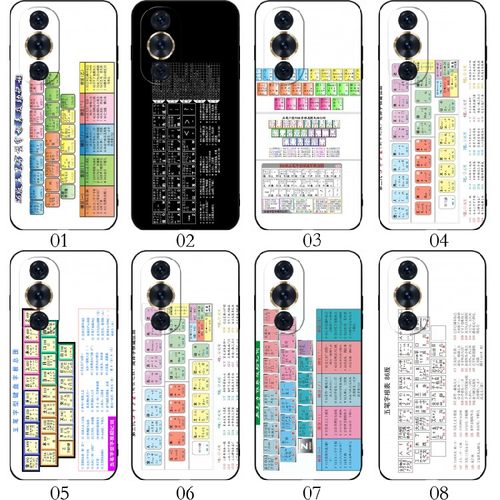五笔字根 适用 小米 civi2/12/civi3/12s/12X/note 13R/Turbo3/pro/realme GT6/GT neo6/SE手机壳
