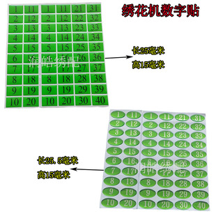 电脑绣花机机头椭圆数字贴报警头数字贴夹线总成过线面板标号方形