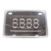 不锈钢摩托车加厚车牌架 踏板车通用车牌框支架托盘车牌边框