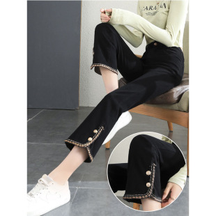 收腹遮肉 小个子加绒加厚喇叭裤 高腰显瘦微喇牛仔裤 女秋冬2025新款