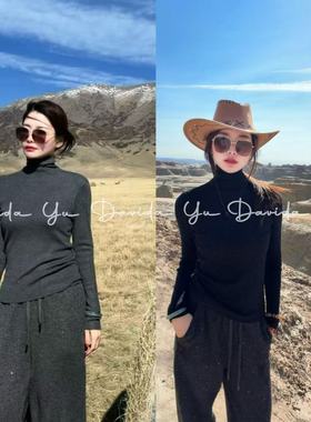 【小薄薄】轻奢极简时尚烫钻秋冬长袖针织衫打底XY8239