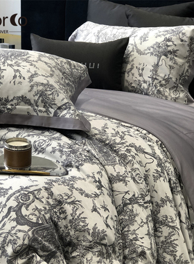 Morco高端意式主卧室/全棉纯棉四件套被套轻奢高级感2024新款床品