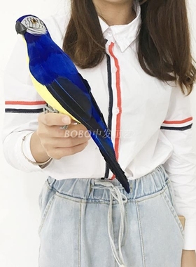 仿真羽毛金刚鹦鹉橱窗园林小鸟