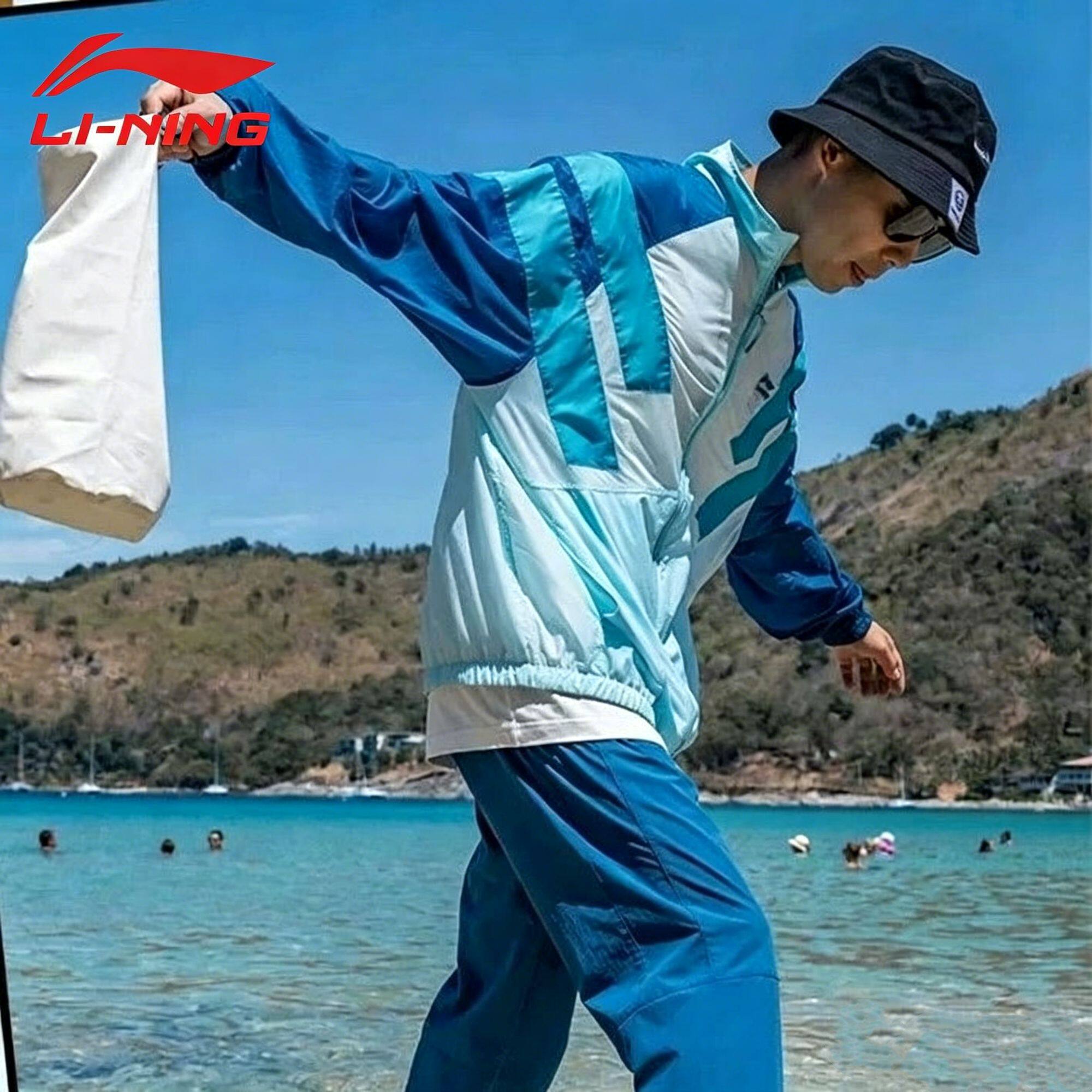 李宁肖战同款男子运动夹克夏季新品防晒轻薄速干运动外套AJDT079
