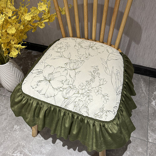轻奢法式椅子坐垫四季通用现代简约温莎高档时尚网红提花餐厅垫子