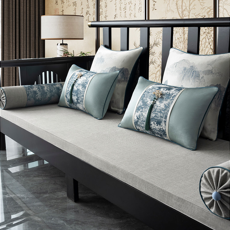 中式沙发垫2025新款国风轻奢防滑可拆洗高端客厅布艺坐垫套罩定制