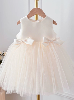 宝宝女童公主裙连衣裙蓬蓬裙婚纱夏儿童花童周岁生日钢琴演出礼服