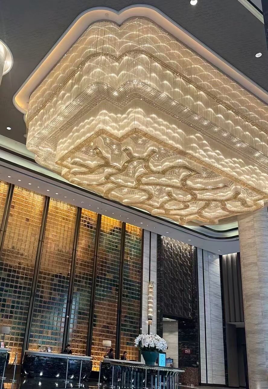 酒店大堂宴会厅餐厅吊灯酒店会所大堂售楼部艺术非标灯具图片