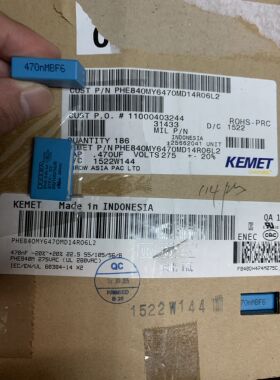原装 PHE840MY6470M 0.47uf/275vAC 470nf u47 474全新薄膜电容