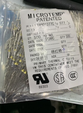 E4A01077C,美国热熔断器，温度保险丝250V10A77C 全新原装现货可