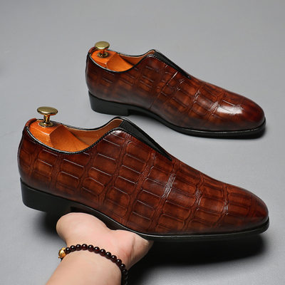 Casual fitting men shoes business pointed leather shoes 男靴