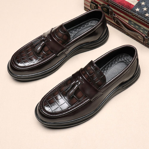 夏季鳄鱼纹一脚蹬休闲商务男鞋Summer casual business men shoes