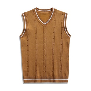 Men's base coat knitted vest sweater 男士v领马甲针织背心毛衣