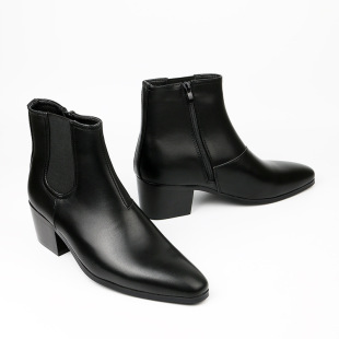 autumn winter height Men short heeled increasing boots high