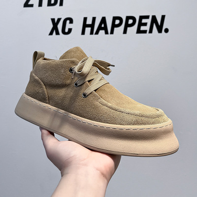 Martin boots retro frosted leather thick soled board shoes