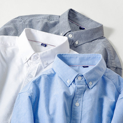 全棉牛津纺男士长袖白衬衣 All cotton Oxford spun men's shirt