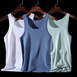 Round collar vest tops summer t shirts men sports shirts圆领