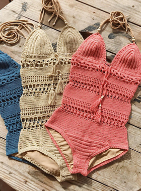 Bikini beach sexy swimsuit condole belt crochet bathing suit
