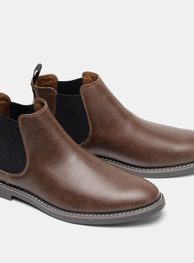 Men formal high top shoes British casual single boots男 短靴