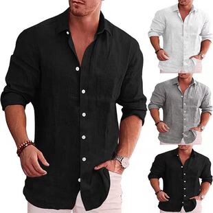 Cotton Linen Casual Summer Shirt Tops Men Sleeve 2026 Short