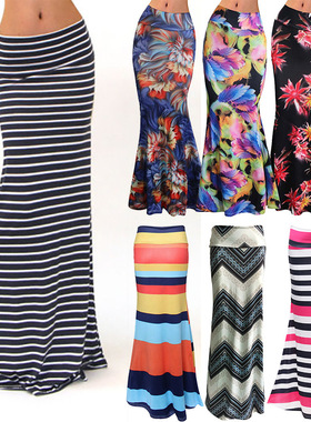 Summer high waist package hip skirt ladies long skirts包臀裙