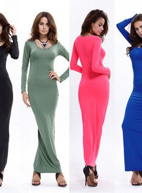 women long bodycon dresses ladies long sleeved winter dress