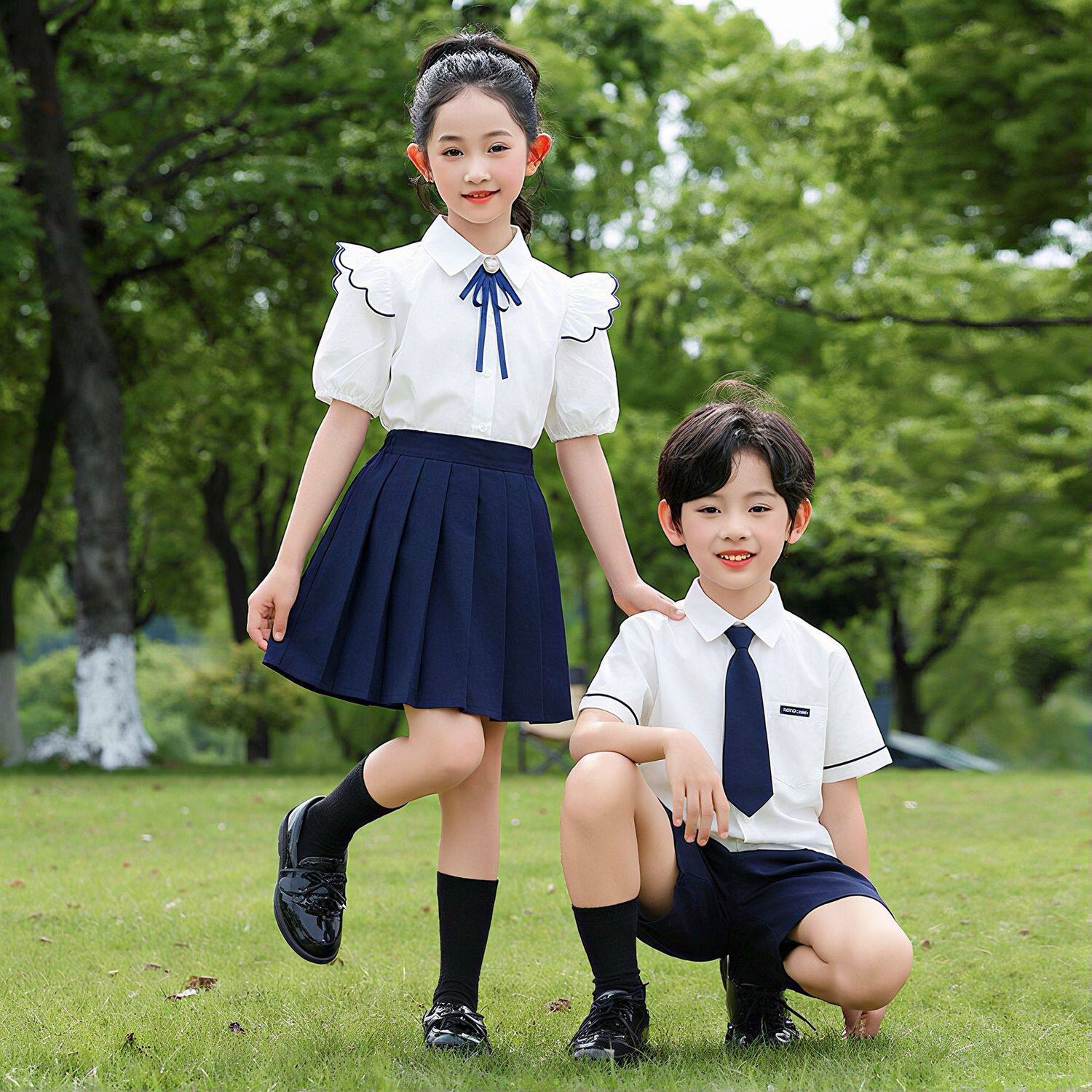 六一儿童合唱演出服小学生朗诵表演服运动会班服幼儿园毕业照服装