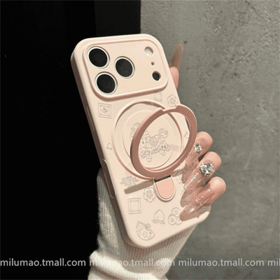 2026马年液态硅胶适用iPhone17pro苹果15手机壳16ProMax新款13磁吸支架12男女11网红14plus情侣ProMax防摔套