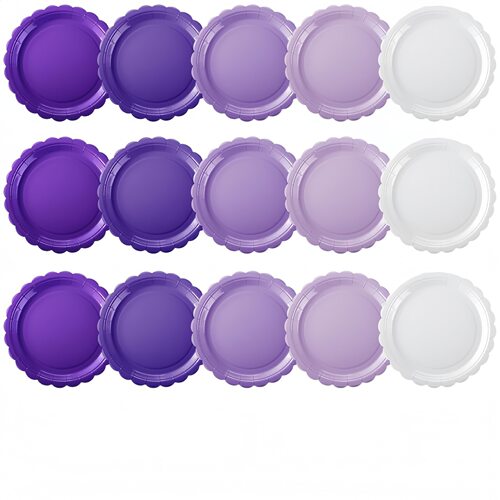 紫色系派对用品花边纸盘纸巾Purple Paper Plates Party Supplies