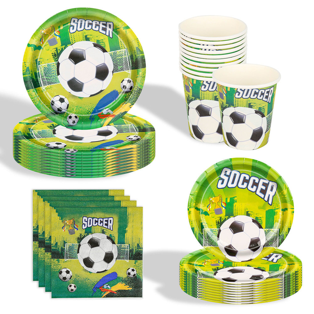 Soccer Football Birthday Party Supplies 绿茵场足球派对用品