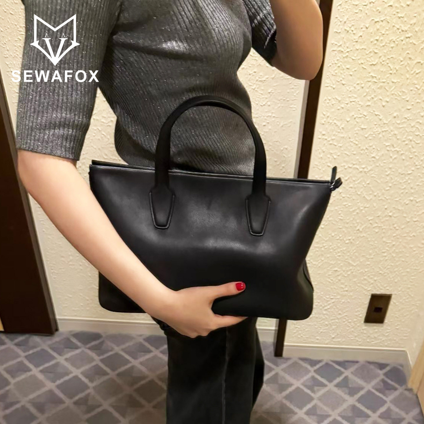SEWAFOX小众高级感哑光手提包