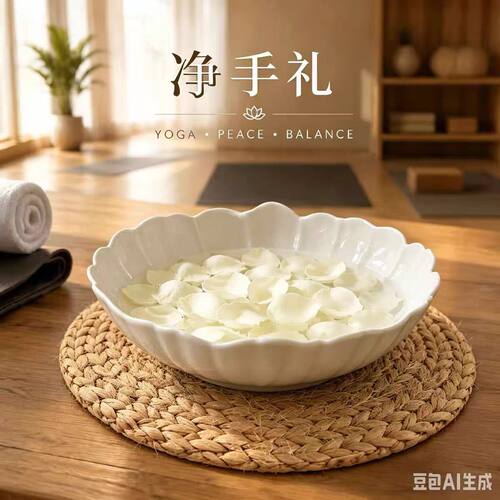 美容spa欢迎仪式洗手礼盆疗愈净手盆茶修瑜伽水疗观景盆竹勺套装