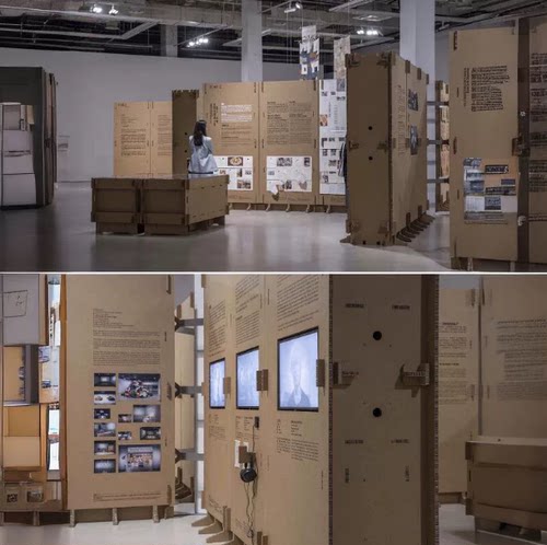 定制展厅专用展陈展架蜂窝瓦楞纸板策展橱窗商场市集装饰纸艺美陈