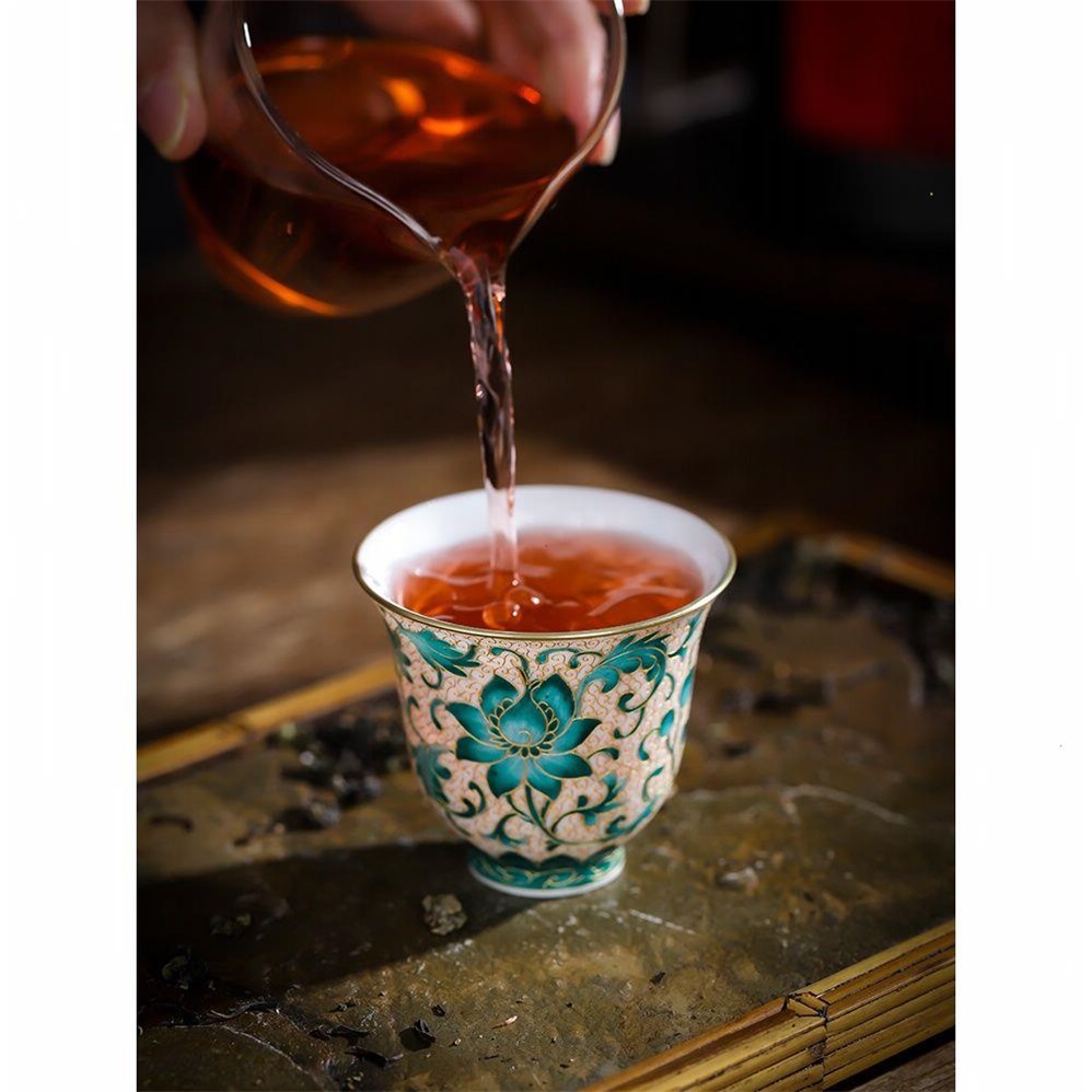 景德镇手工珐琅主人杯功夫茶具